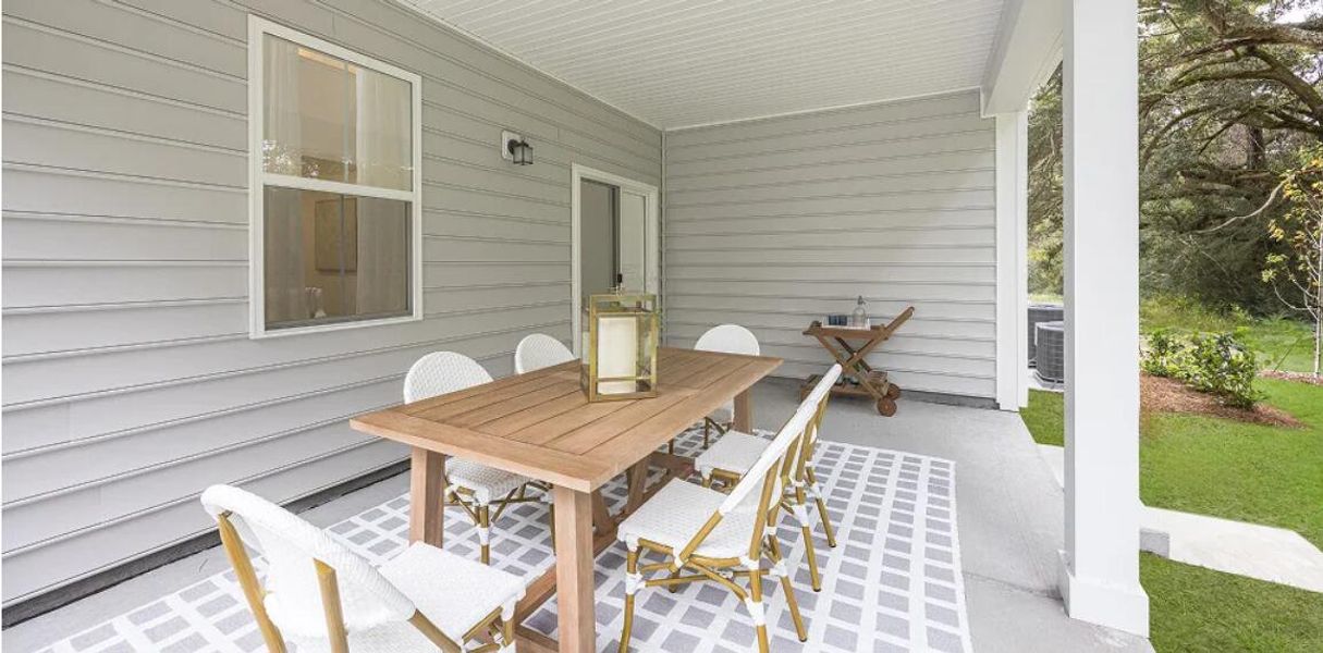 Exterior details and patio area of a home in Limehouse Farms, Summerville (Image 2).