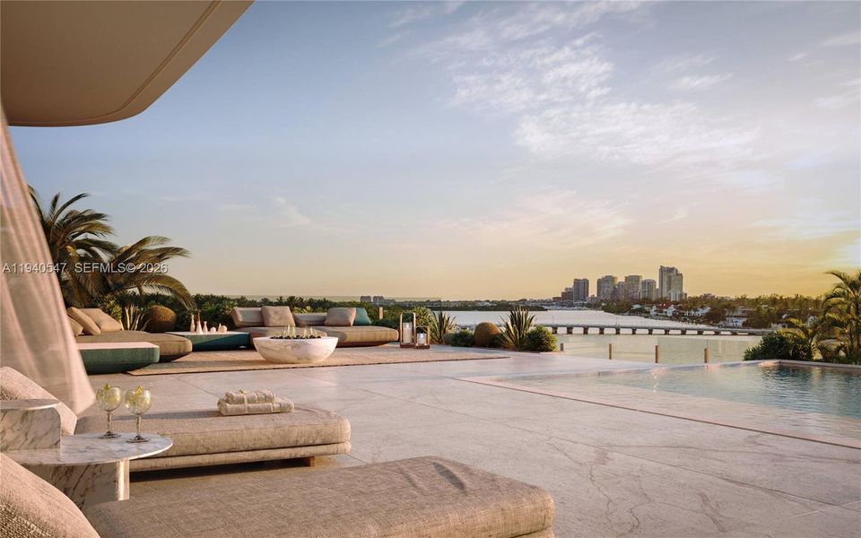 Private rooftop and pool