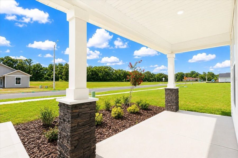 Exterior details and patio area of a home in Kirkland Farms, Alachua (Image 3). Exterior details and patio area of a home in Kirkland Farms, Alachua (Image 3).