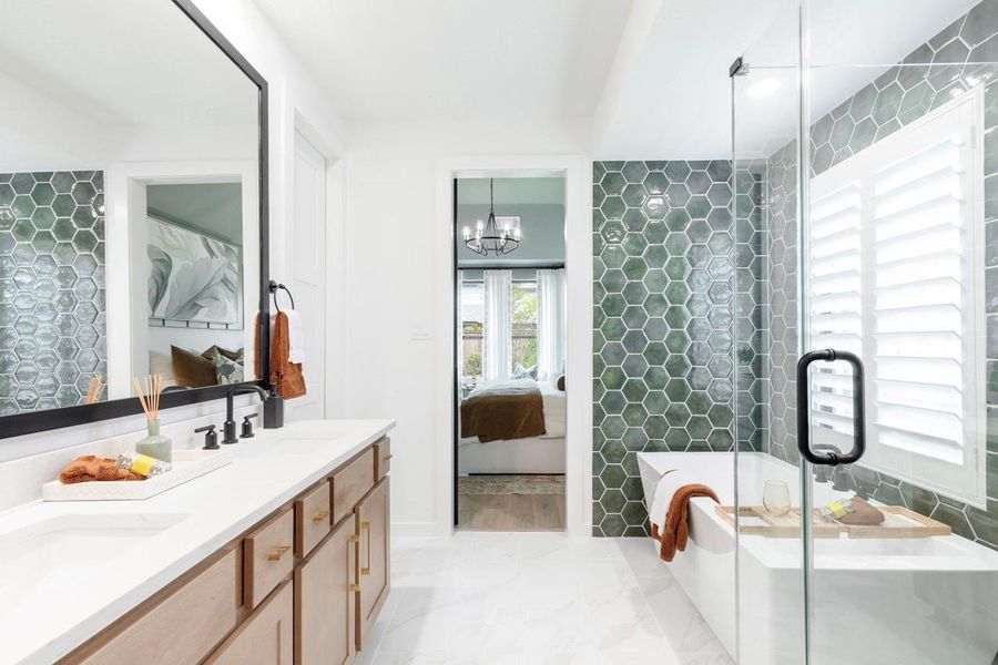 Furnished interior view inside a new home in Brookewater, Rosenberg (Image 13).