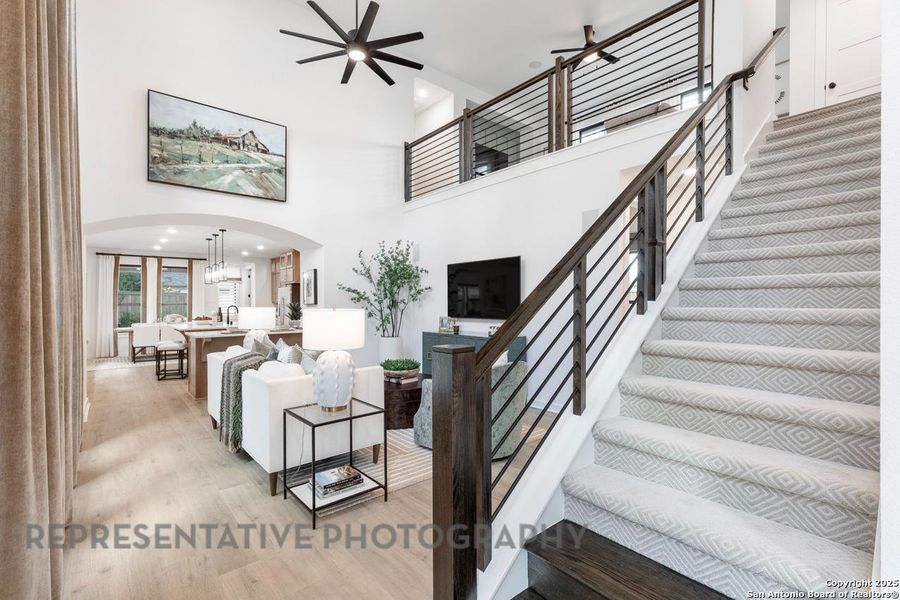 Furnished interior view inside a new home in Davis Ranch: 45ft. lots, San Antonio (Image 12).