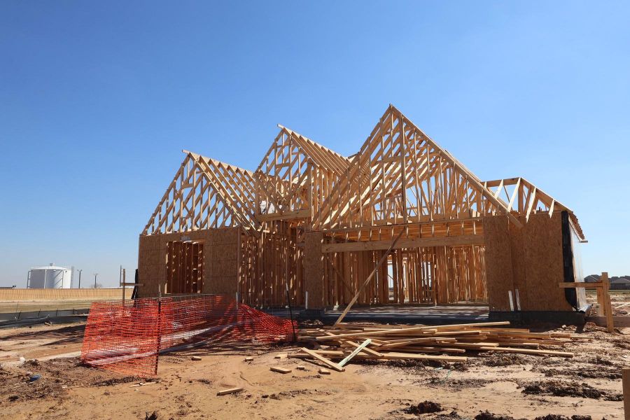 In-progress construction of a new home in Dunham Pointe, Cypress, TX (Image 9).