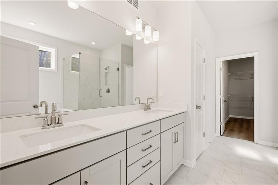 Furnished interior view inside a new home in Hopewell Reserve, Cumming (Image 42).