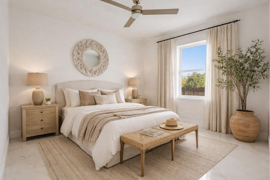 Bedroom 3 staged
