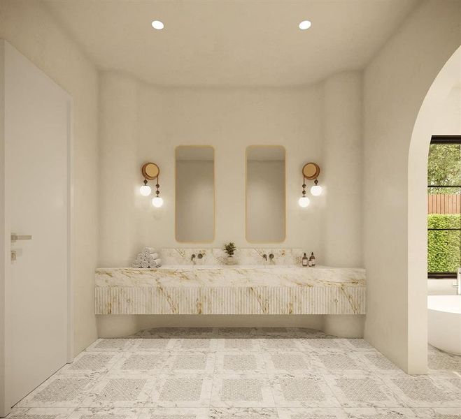 Furnished interior view inside a new home in , Dallas (Image 6).