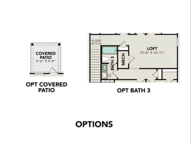 2D floor plan layout of this home in Agave, San Antonio, TX (Image 6).