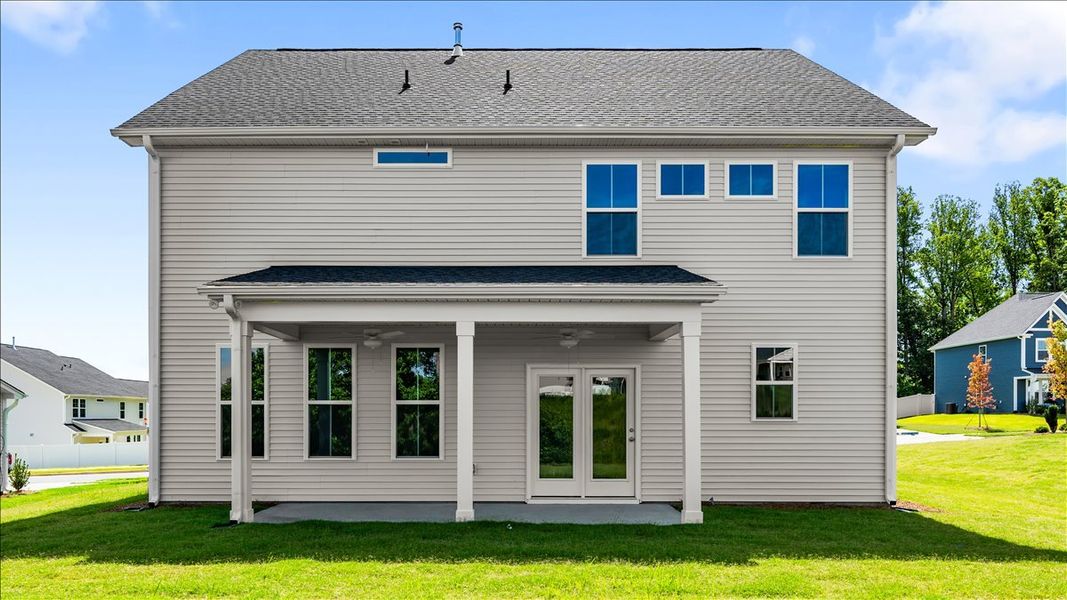 Exterior details and patio area of a home in Fieldstone, Lexington (Image 23).