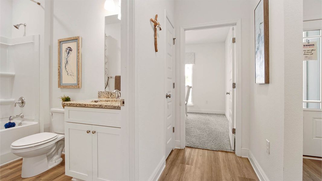 Representative furnished interior of a home built from the Delray by D.R. Horton in Bayside at Ward Creek, Panama City Beach (Image 28). Representative furnished interior of a home built from the Delray by D.R. Horton in Bayside at Ward Creek, Panama City Beach (Image 28).