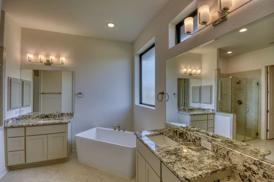 Furnished interior view inside a new home in El Sonido at Campanas, San Antonio (Image 9).