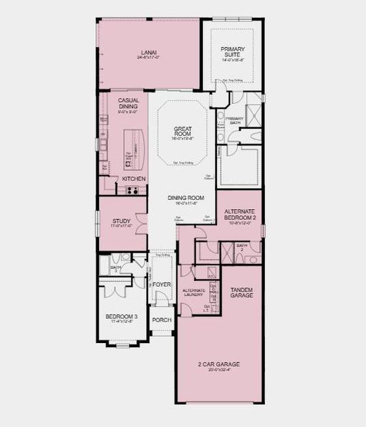 Additional highlights include: 10' ceilings, tandem garage, 8' interior doors, gourmet kitchen, covered extended lanai with outdoor kitchen rough in plumbing, study with French doors, casual dining extension, quartz countertops throughout.