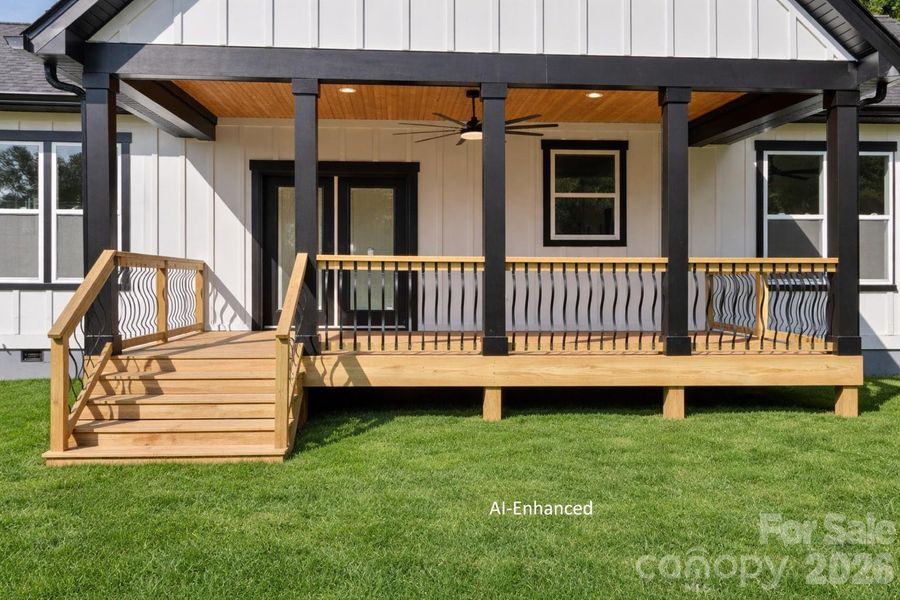 Exterior details and patio area of a home in , Maiden (Image 22).