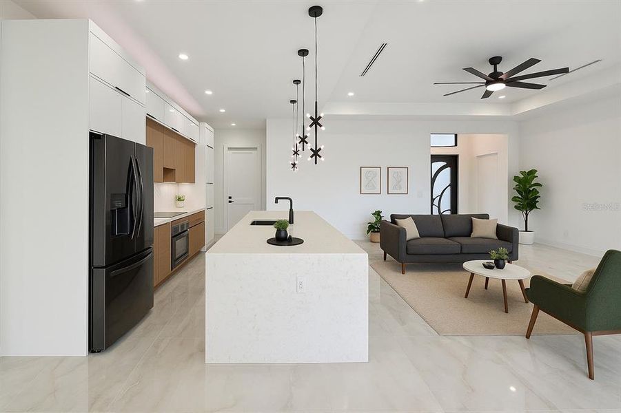 Furnished interior view inside a new home in , Cape Coral (Image 6).