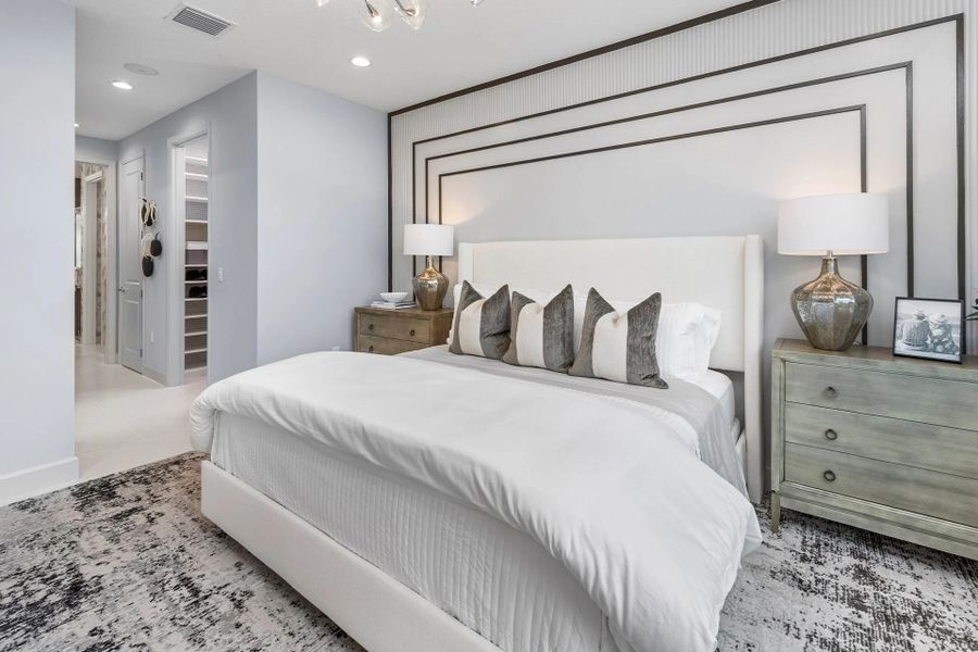 Furnished interior view inside a new home in Valencia Parc at Riverland, Port St. Lucie (Image 8).