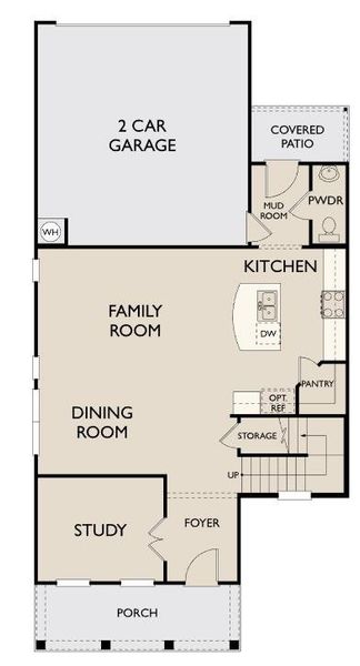 2D floor plan layout of this home in The Cottages at Lariat, Liberty Hill, TX (Image 3). 2D floor plan layout of this home in The Cottages at Lariat, Liberty Hill, TX (Image 3).