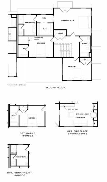 2D floor plan layout for the The Malbec by New Leaf Builders in Hayes Park, Johns Island, SC (Image 6).