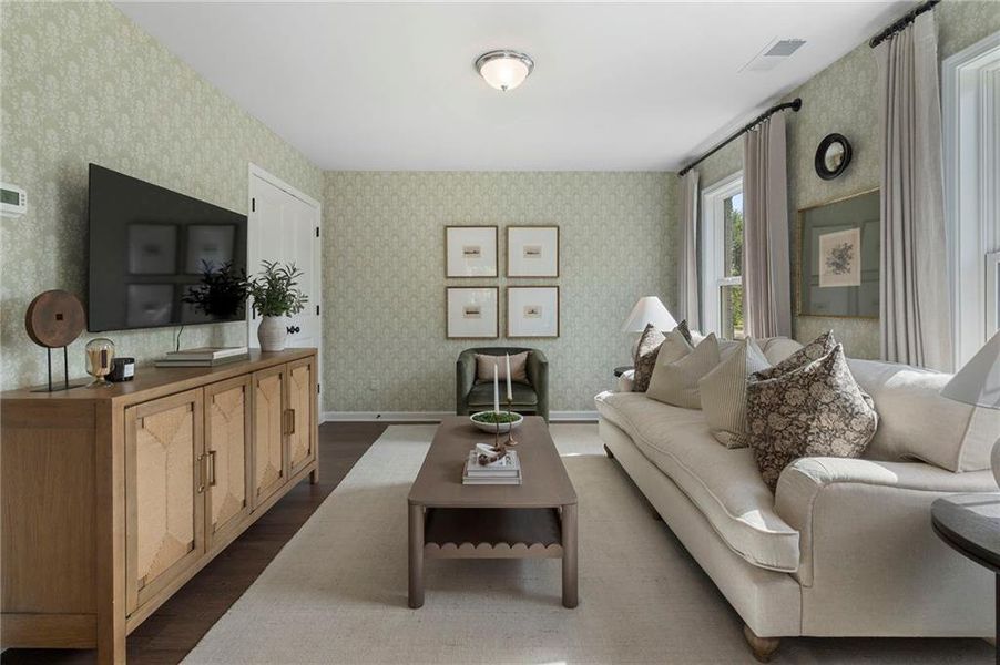 Furnished interior view inside a new home in , Alpharetta (Image 27).