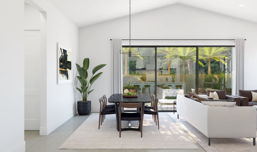 Dining area adjacent to great room ideal for entertaining