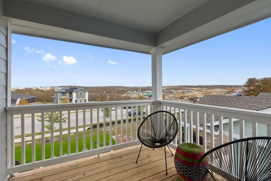 Exterior details and patio area of a home in Whisper Valley, Manor (Image 24).