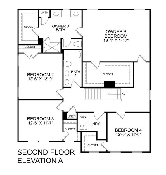 2D floor plan layout for the Hudson by Ryan Homes in Stillwood Farms, Easley, SC (Image 2). 2D floor plan layout for the Hudson by Ryan Homes in Stillwood Farms, Easley, SC (Image 2).