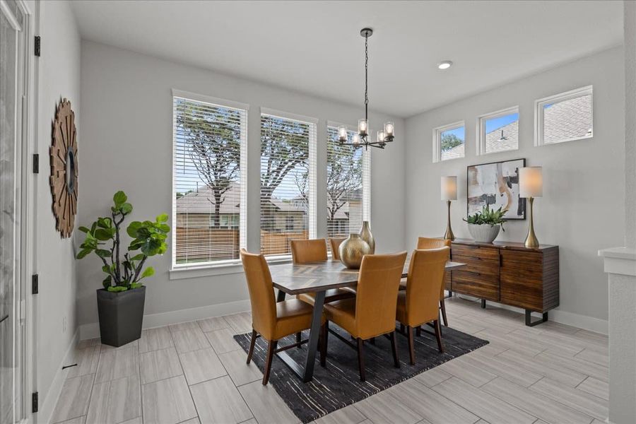 Furnished interior view inside a new home in 6 Creeks, Kyle (Image 29).