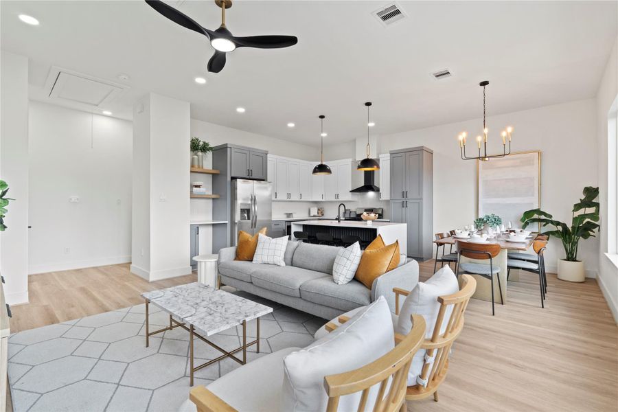 Furnished interior view inside a new home in , Houston (Image 10).