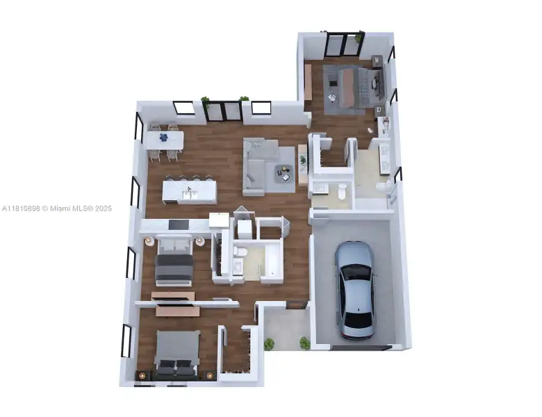 2D floor plan layout of this home in , Fort Lauderdale, FL (Image 3).