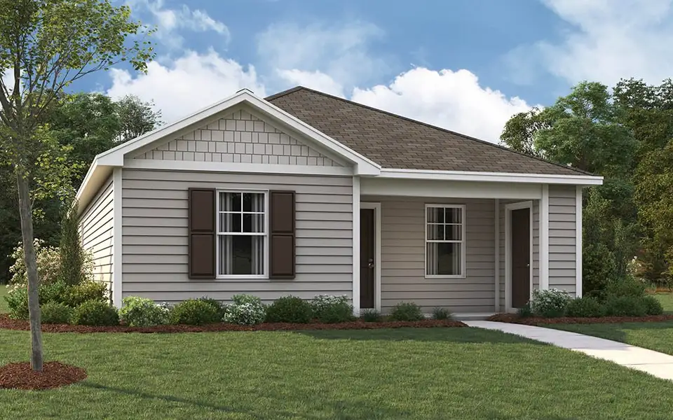 Representative exterior photo of a completed home built from the Lewis by D.R. Horton in Crescent Ridge, Niota, TN (Image 2).