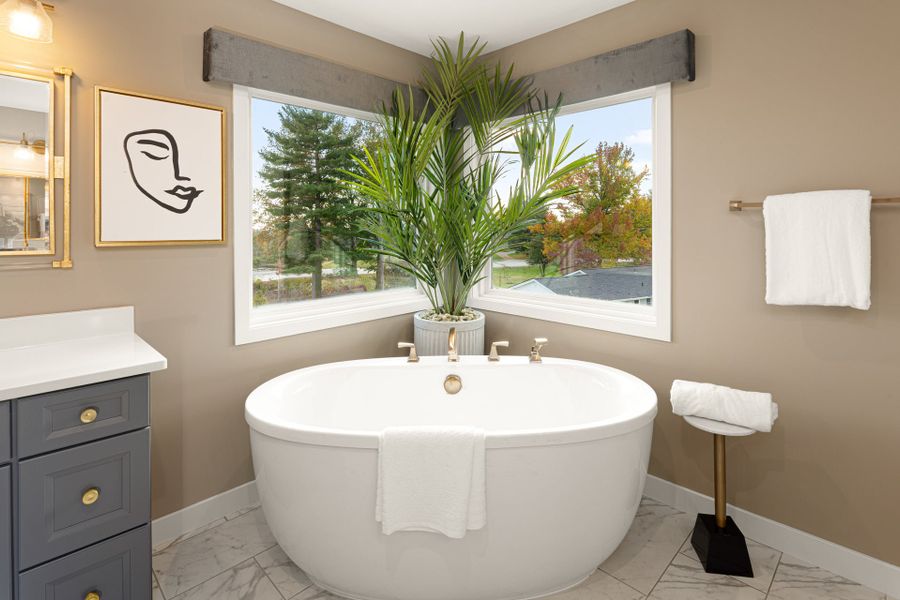 Representative furnished interior of a home built from the Pearson by Fischer Homes in Woodberry, Canton (Image 19).