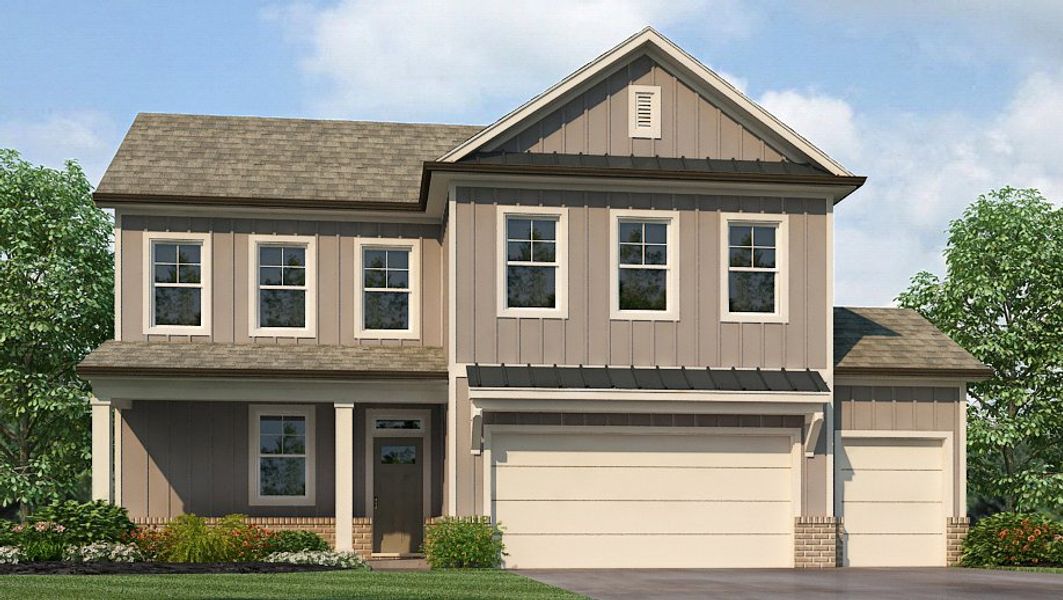 Representative exterior photo of a completed home built from the Belfort by D.R. Horton in Falcon Landing, Gainesville, GA (Image 18).