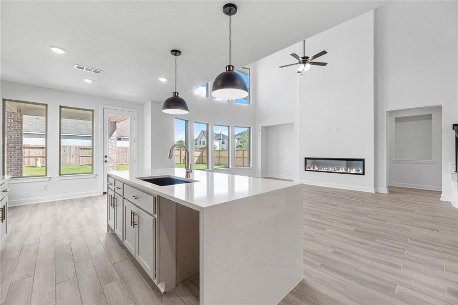 Furnished interior view inside a new home in Jordan Ranch – 60', Brookshire (Image 8). Furnished interior view inside a new home in Jordan Ranch – 60', Brookshire (Image 8).
