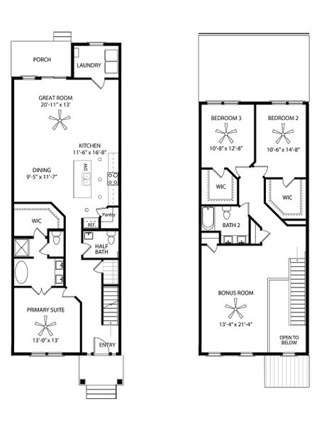 2D floor plan layout of this home in Burkitt Ridge, Cane Ridge, TN (Image 3).