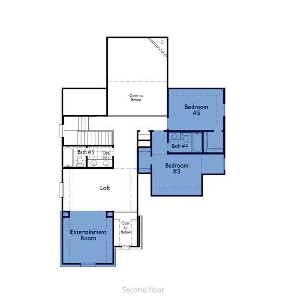 2D floor plan layout of this home in Pecan Square: 50ft. lots, Northlake, TX (Image 4). 2D floor plan layout of this home in Pecan Square: 50ft. lots, Northlake, TX (Image 4).