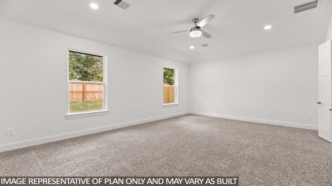 Representative unfurnished interior of a home built from the Onyx by D.R. Horton in Mill Creek Estates, Magnolia (Image 22). Representative unfurnished interior of a home built from the Onyx by D.R. Horton in Mill Creek Estates, Magnolia (Image 22).