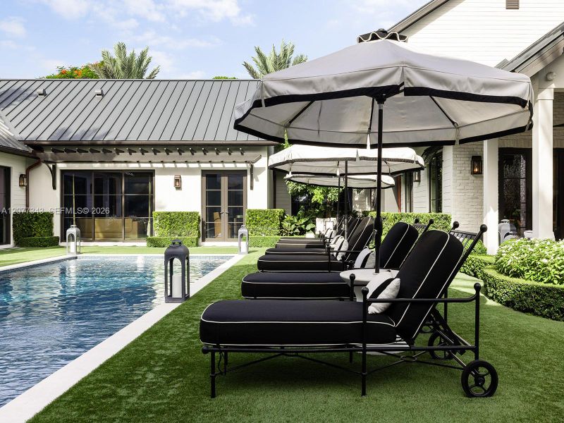 Pool side sitting area Pool side sitting area