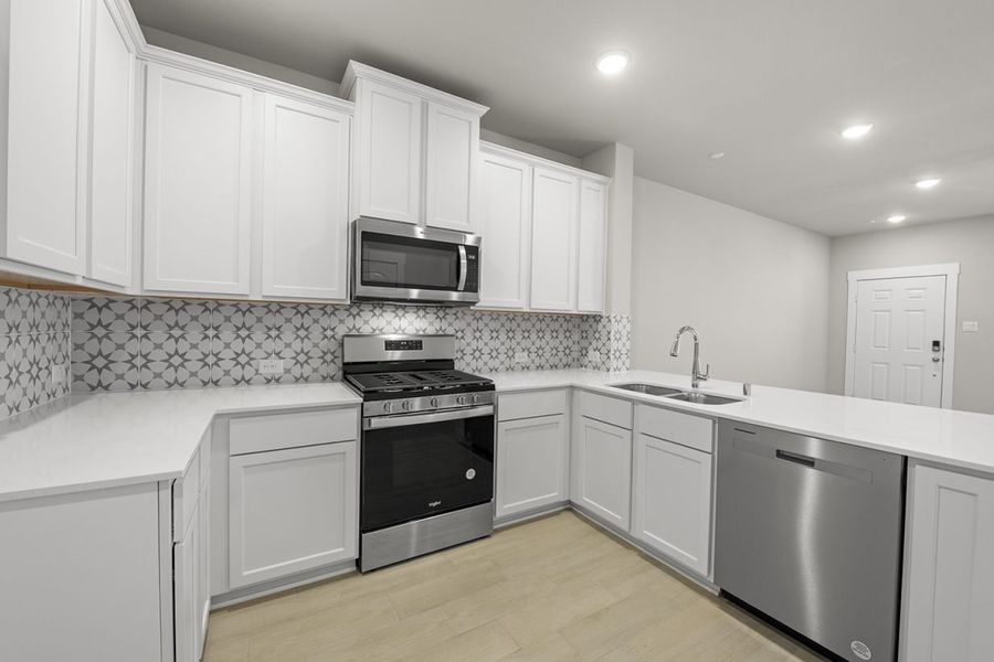 Furnished interior view inside a new home in Sierra Vista Townhomes, Rosharon (Image 4).