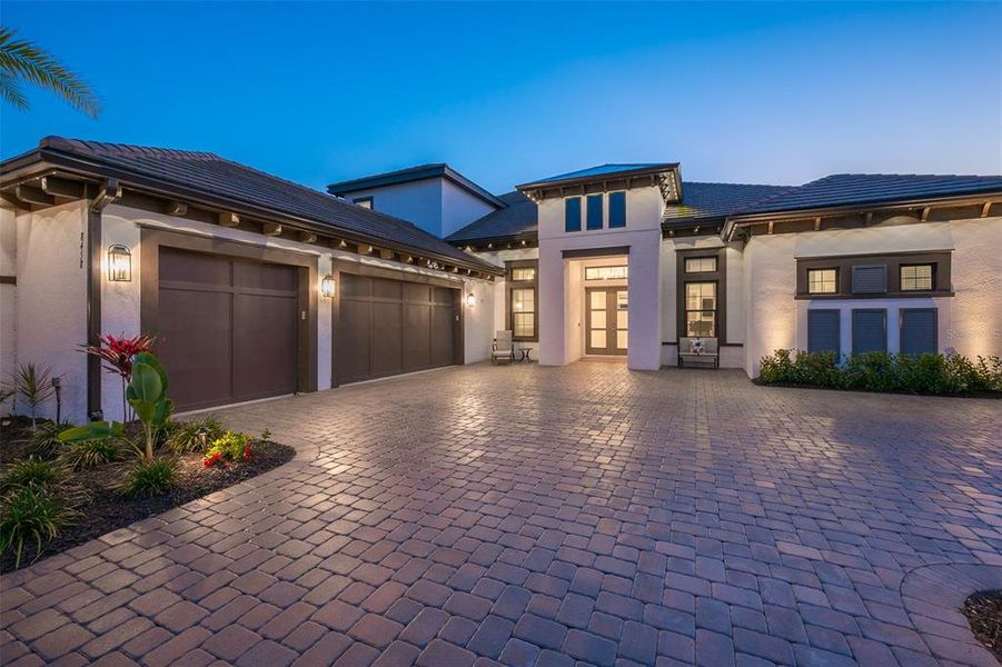 Front exterior of a new home in , Sarasota, FL, highlighting curb appeal (Image 23).