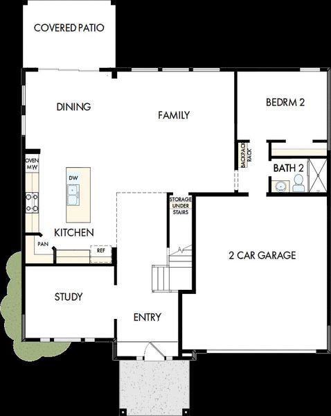 2D floor plan layout of this home in Hardy Pond, Rock Hill, SC (Image 5).