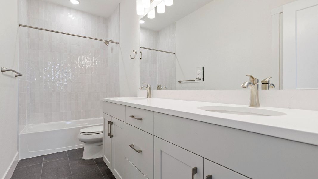 Furnished interior view inside a new home in Dillon Pointe - Journey, Broomfield (Image 29).