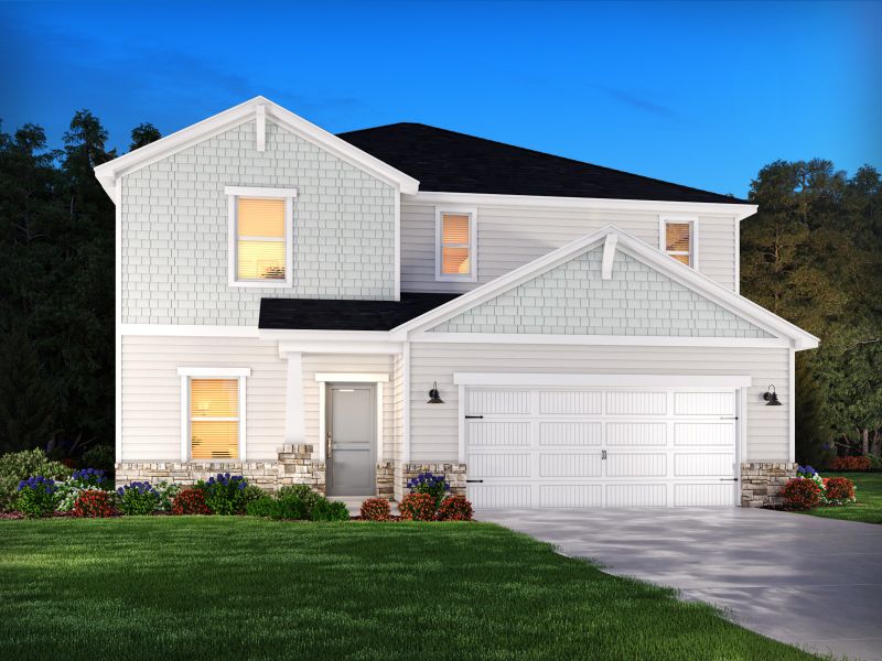 Representative exterior photo of a completed home built from the Dakota by Meritage Homes in Clear Pond - The Coastline Series, Myrtle Beach, SC (Image 14).