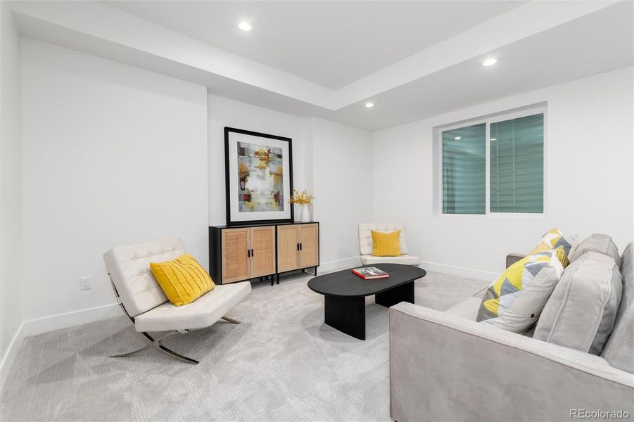 Basement Family Room for Fun with Family and Friends