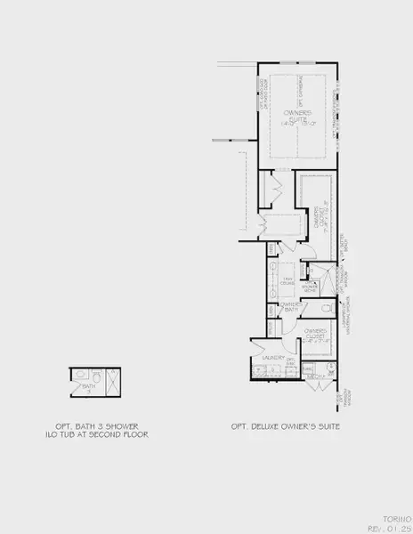 2D floor plan layout for the Torino by Epcon Communities in Lakeside at Millican Reserve, College Station, TX (Image 25). 2D floor plan layout for the Torino by Epcon Communities in Lakeside at Millican Reserve, College Station, TX (Image 25).