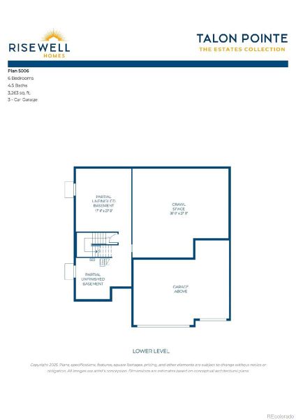 2D floor plan layout of this home in Talon Pointe, Thornton, CO (Image 6).