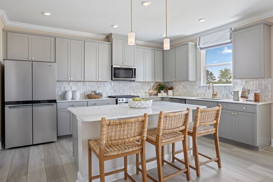Representative furnished interior of a home built from the 2539 Modeled by KB Home in Matthews Ridge, Lillington (Image 8).