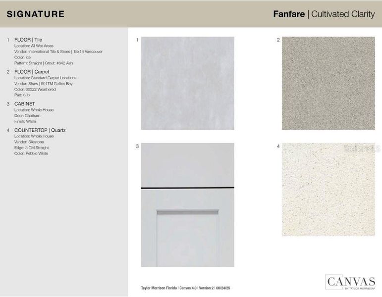 Sample of building materials used in homes in The Towns at Skye Ranch, Sarasota (Image 19).