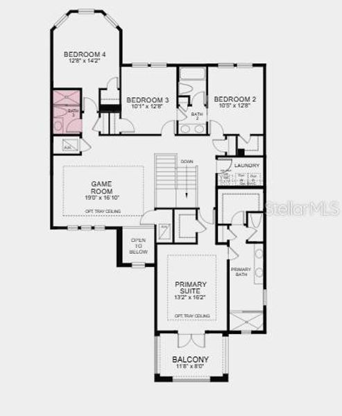 2D floor plan layout of this home in Ardisia Park, New Smyrna Beach, FL (Image 5).