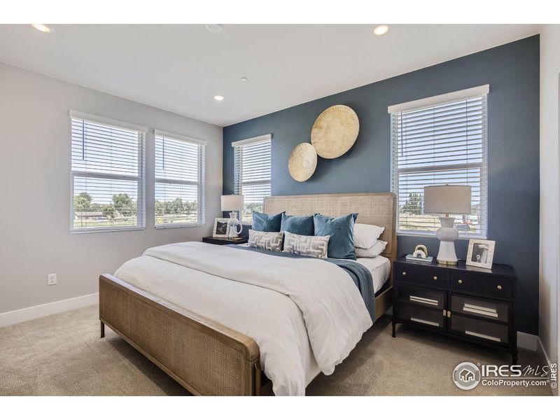 Primary bedroom with lots of great space and loaded with light! Primary bedroom with lots of great space and loaded with light!