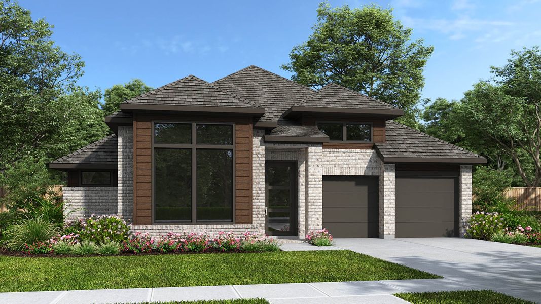 Representative exterior photo of a completed home built from the 2911W by Perry Homes in COLTON, Todd Mission, TX (Image 4).
