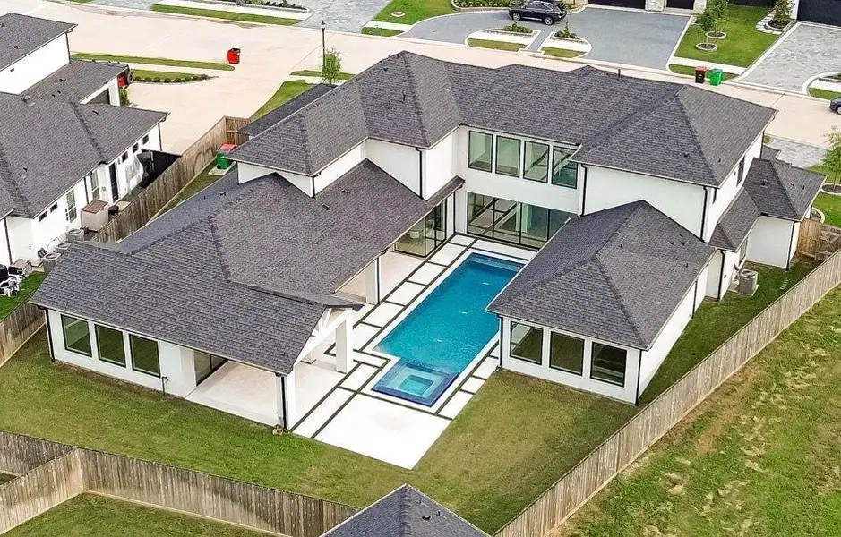 Aerial views of the property.