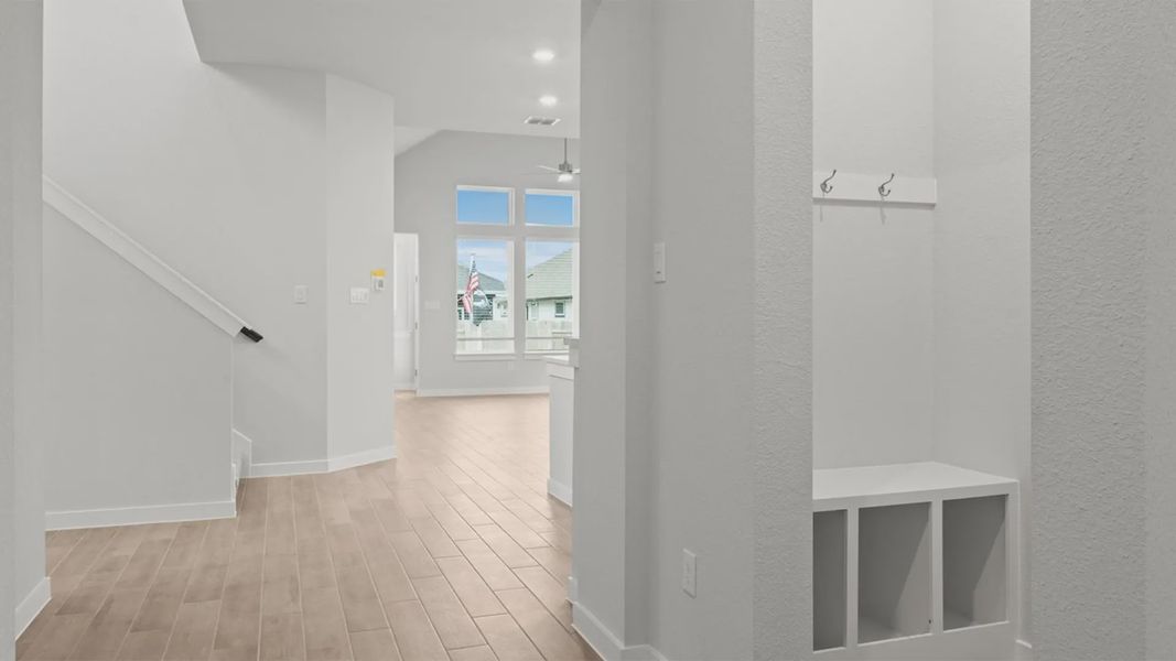 Representative unfurnished interior of a home built from the Dayton by Chesmar Homes in Lariat, Liberty Hill (Image 11).