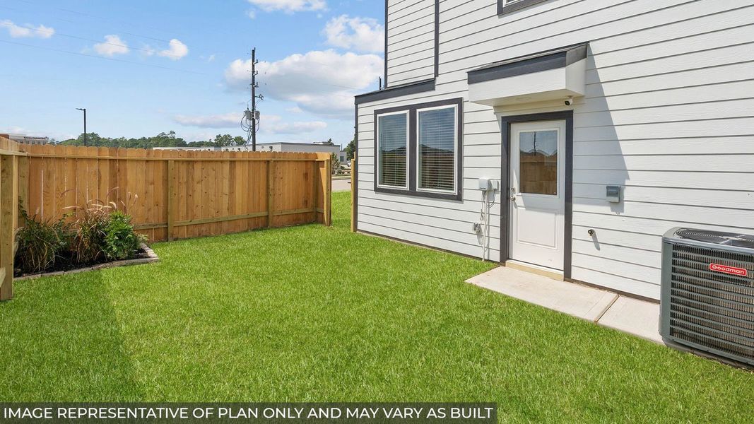 Representative exterior details of a home built from the V22H by D.R. Horton in Bridges on Lake Houston Villas, Humble (Image 3). Representative exterior details of a home built from the V22H by D.R. Horton in Bridges on Lake Houston Villas, Humble (Image 3).
